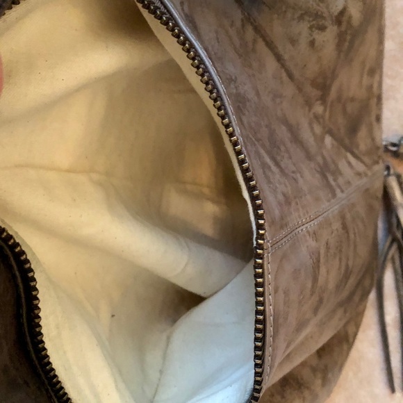 All Saints Helvi Maxi Bag Taupe Leather Expandable - Picture 3 of 8